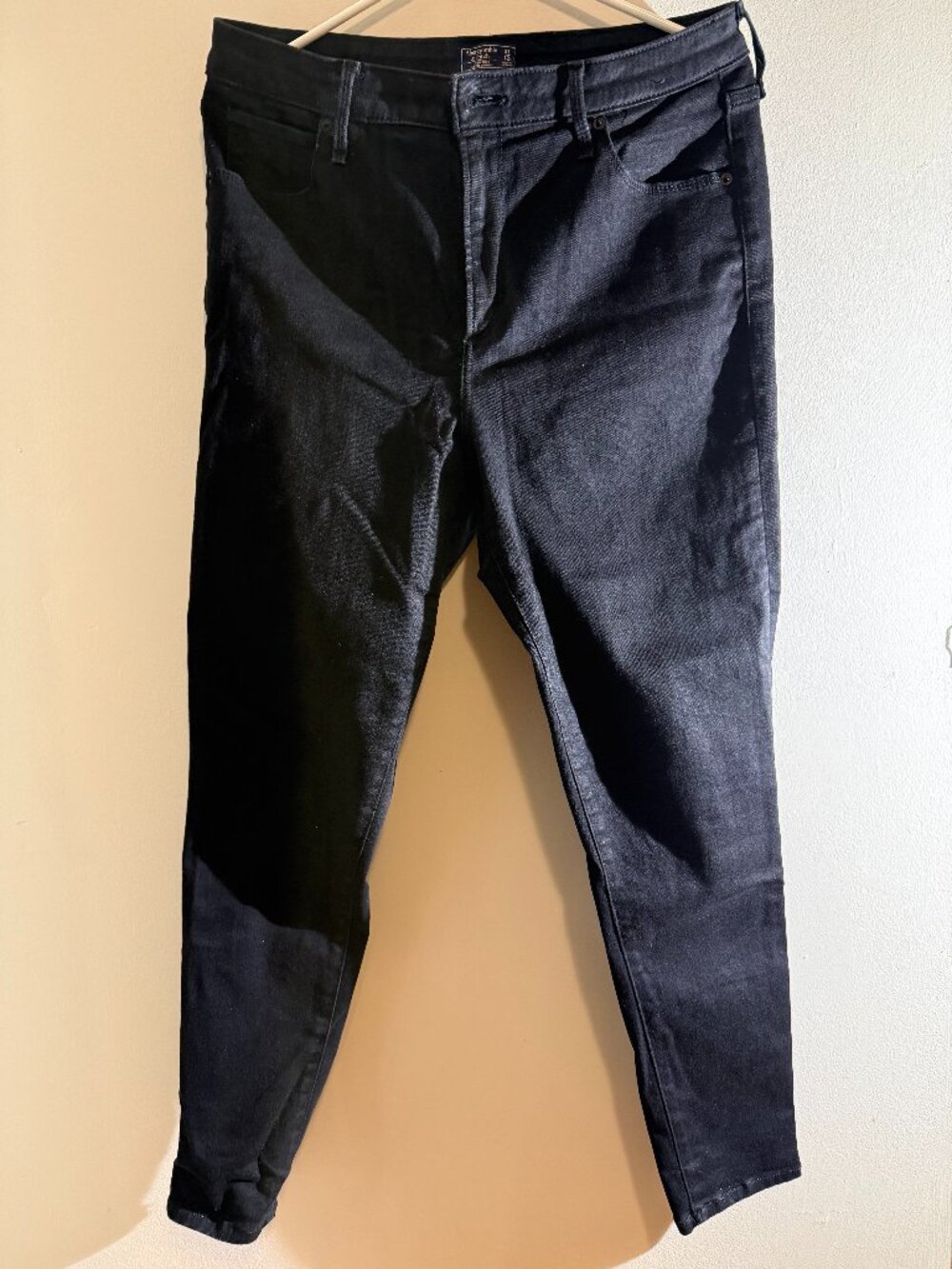 Abercrombie & Fitch Curve Love High Rise Super Skinny Jeans Black | 12R